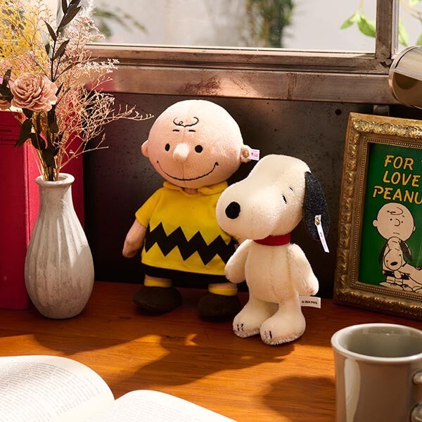 Peanuts Snoopy Steiff Plush Charlie Brown＆Snoopy 75th