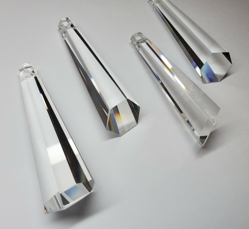 61x14mm Asfour Kristallklar 6-seitig abgestuft Prisma Sonnenfänger Anhänger-Set/2 - Bild 3 von 8