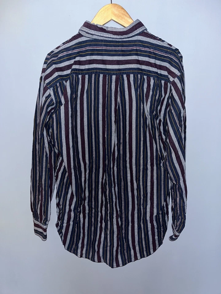 Striped Long Sleeve button up shirt, multi-colored, size men's large, Trader Bay - Image 3 of 4