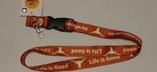 TEXAS LONGHORNS Life is Good 24"x 1" Lanyard w/ Detachable Buckle