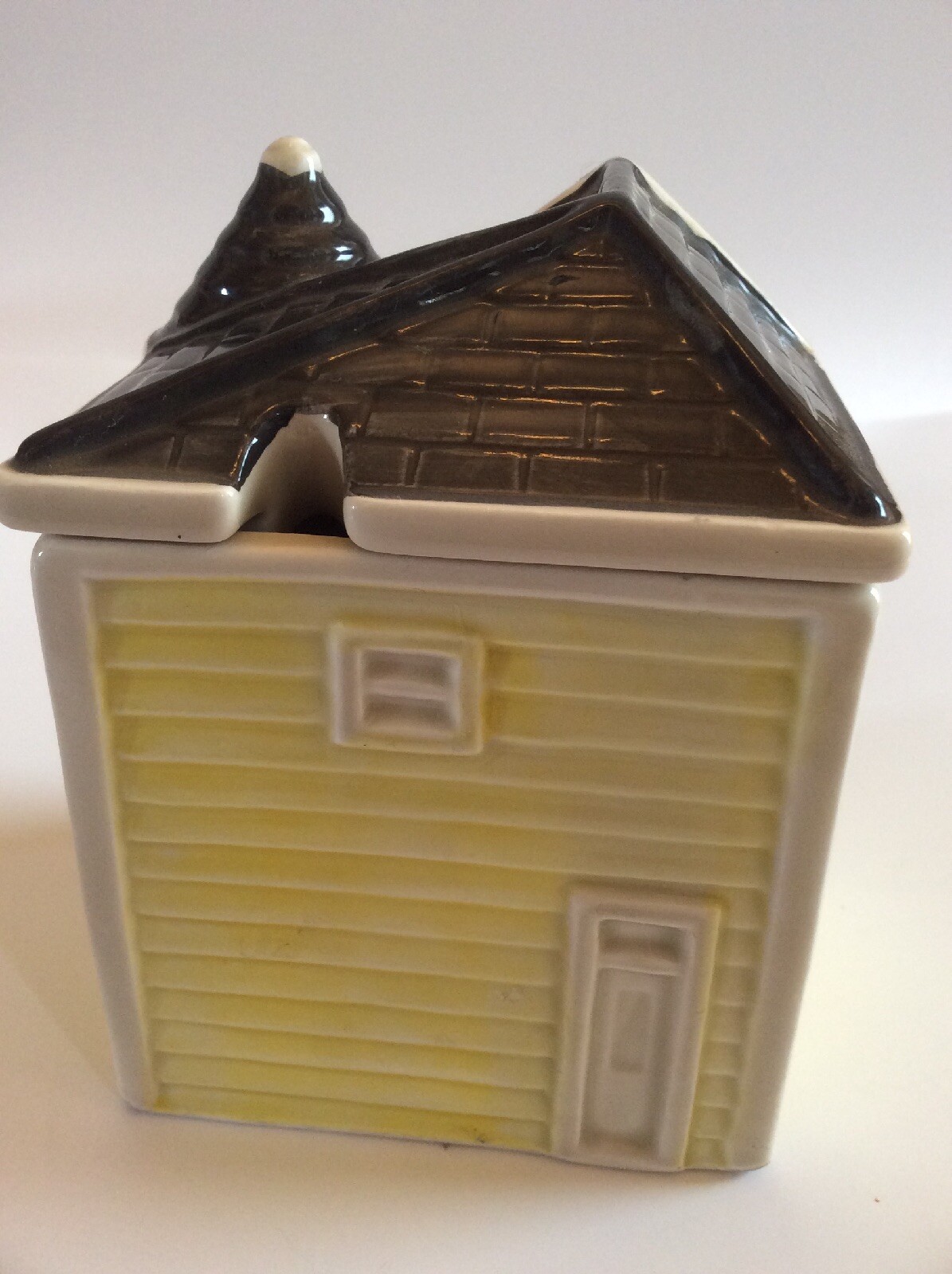 Otagiri Vtg 1980 Creamer Honey Condiment Yellow Victorian House Dish ...