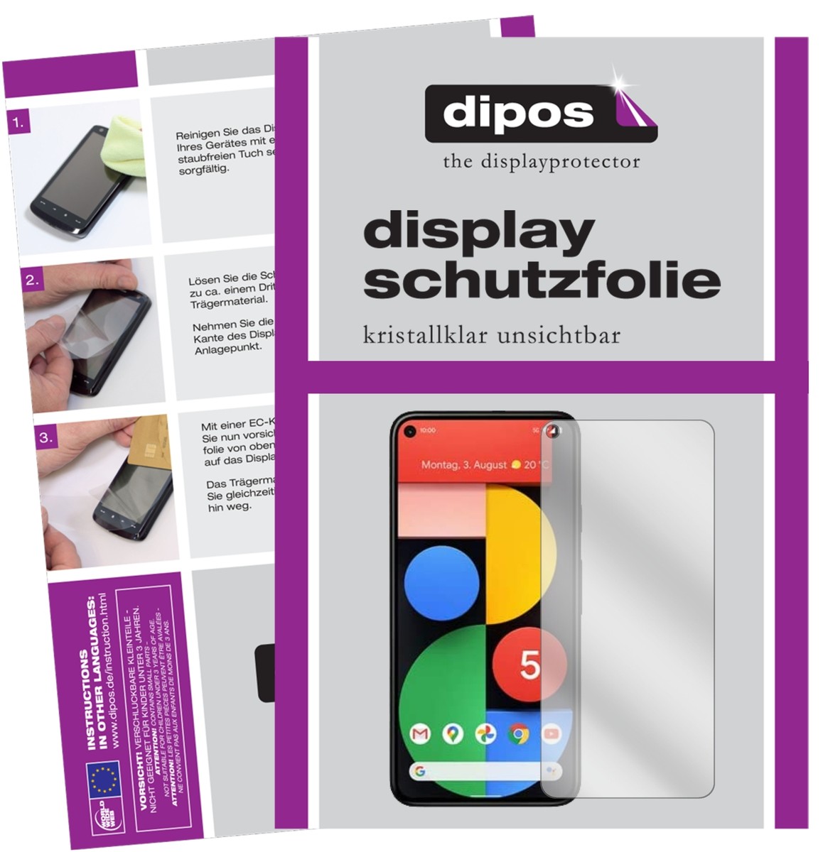 Pellicola Protettiva Google Pixel 4a 5G (2 Pezzi) – Antiriflesso E Anti-impronte, Made In Germany