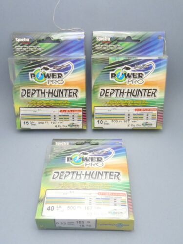 1pk Powerpro Depth Hunter 100% Spectra Fiber Pleciona żyłka wędkarska 500ft 167yd - Zdjęcie 1 z 24