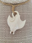Buffalo Bone Stingray Pendant Hawaiian Hand Carved Necklace Adjustable Choker *