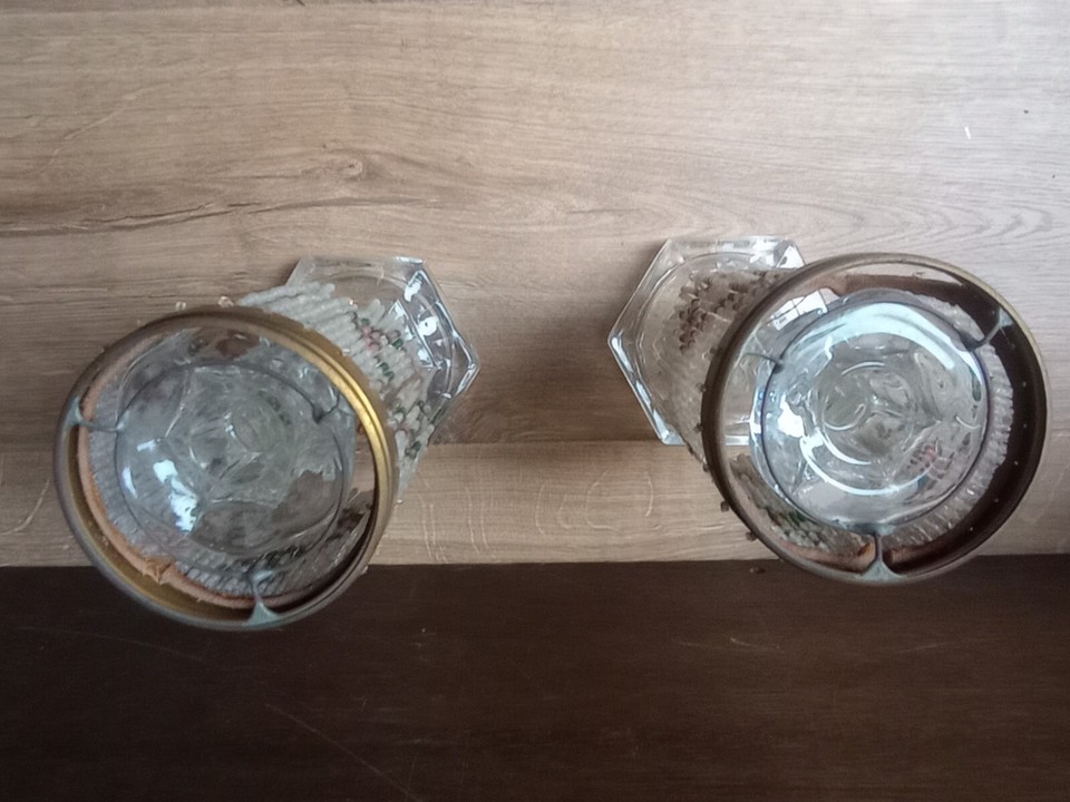 A Pair Of Vintage Beaded Fringe Wall Lights/ Candlestick Shade