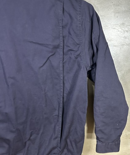 Bulwark FR Jacket Mens XL Blue Full Zip Chore Workwear Protective Gear XL-LN - Picture 19 of 20