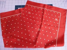 Vintage Hallmark Valentine LOVE Scarf 26" x 26" Red White Hearts