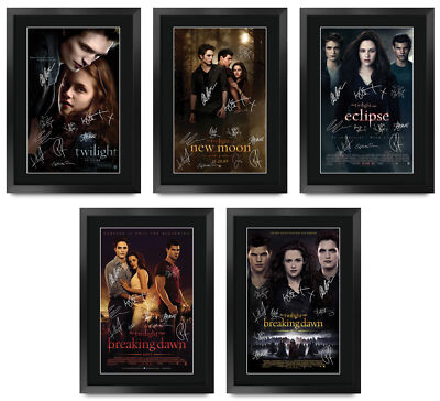The Twilight Saga Sammlung Filmplakat signiert gedruckt Autogramm A3 gerahmt