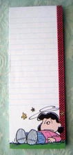 PEANUTS Magnetic Shopping To Do List Note Pad NEW - Lucy Zonked!