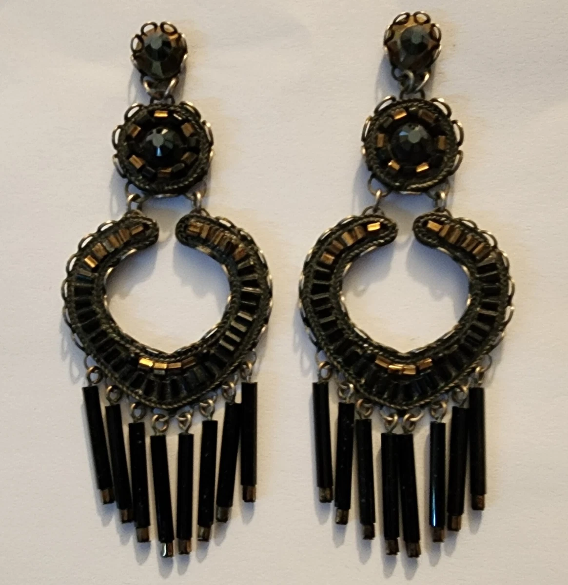 Ayala Bar black and bronze earrings eBay