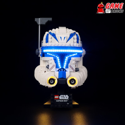 LED Light Kit for Captain Rex Helmet - Compatible with LEGO  75349 (Classic)