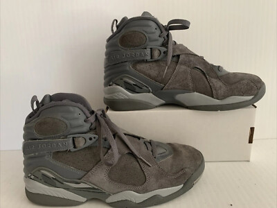 コケ Nike Air Jordan 8 Retro Cool Grey Size 8 305381-014 WOLF