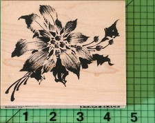 Winter Glow 2808L Poinsettia Wood Mounted rubber stamp by Penny Black 2003