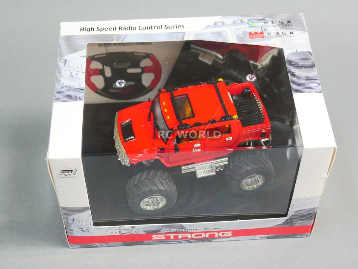 RC 1/43 Radio Control RC Micro Monster Truck HUMMER w/ LED Lights