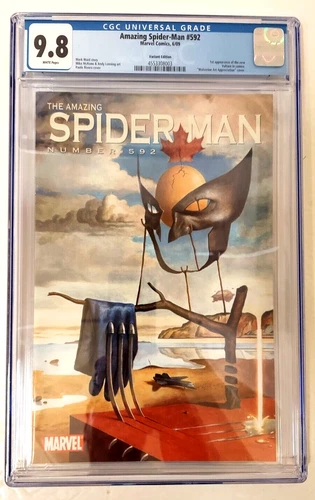 Amazing Spiderman #592 Paolo Rivera Variant 2009 Wolverine Dali Homage CGC 9.8
