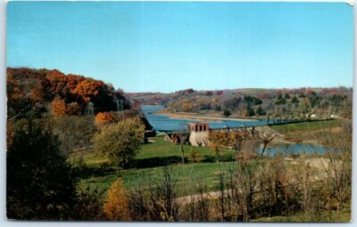 #ad Postcard Hydro Electric Power Dam at Lakehurst Maquoketa Iowa USA $11.99