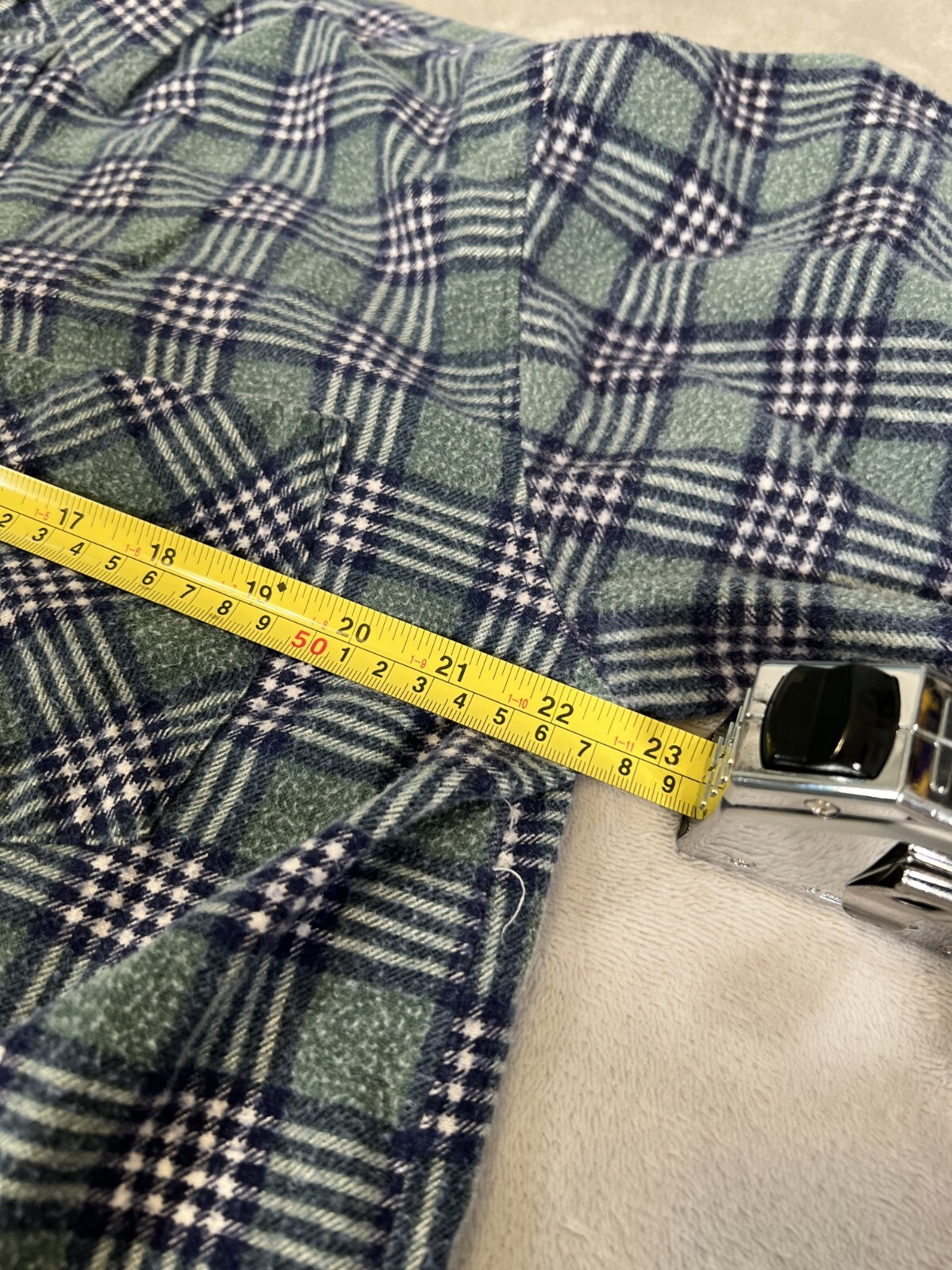 Vintage Basic Editions Flannel Button Up Shirt Me… - image 6