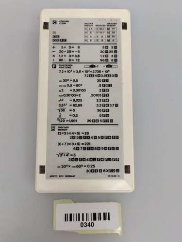 0340 calculatrice ARISTO M 76 S - Photo 2/2