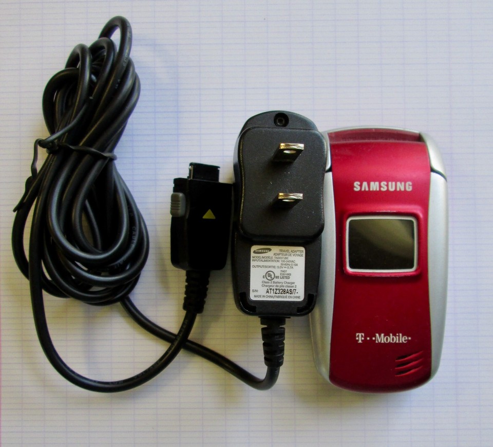 Very Vintage Cellular Flip Phone,Samsung TMobile,SGHT209,Red with