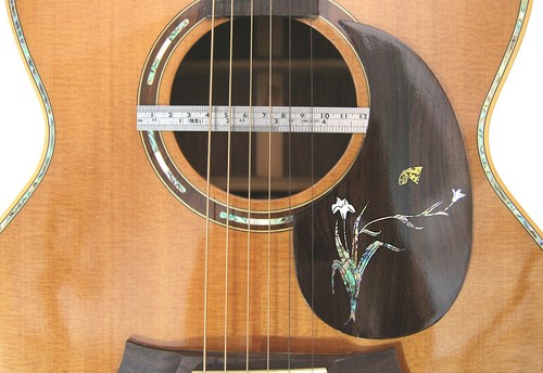 Acoustic Classical Guitar inlay Rosewood Pickguard AdhesiveTape Back PGMTRC26 - Picture 3 of 5