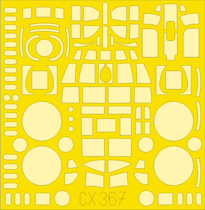 Eduard 1/72 Die-cut flex mask for Airfix Lancaster B Mk.III Dambuster kit - CX367 Eduard 1/72 Die-cut flex mask for Airfix Lancaster B Mk.III Dambuster kit - CX367