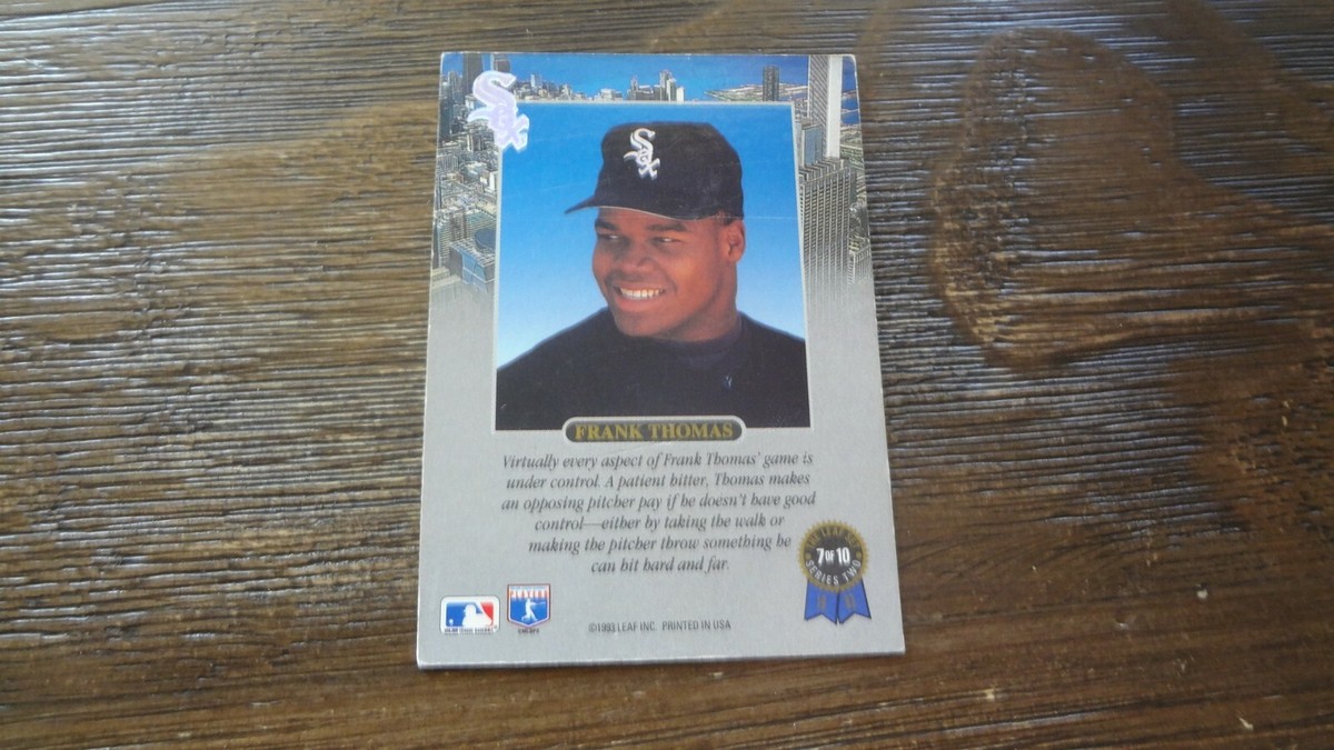 1993 LEAF #7 OF 10 FRANK THOMAS CONTROL BASEBALL CARD | eBay