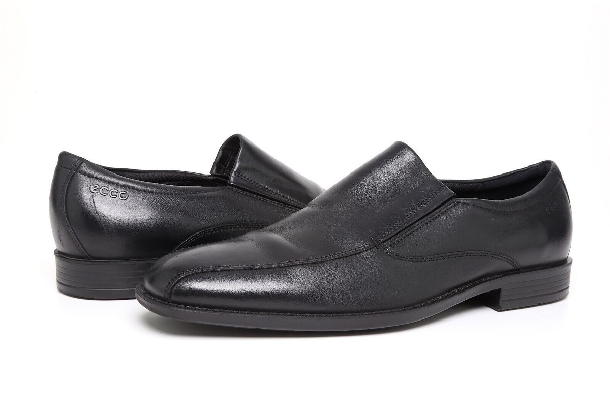 Boot Ecco City Tray ECCO Men's Black Slip On Leather Loafers Z70129* Size  46 EUR