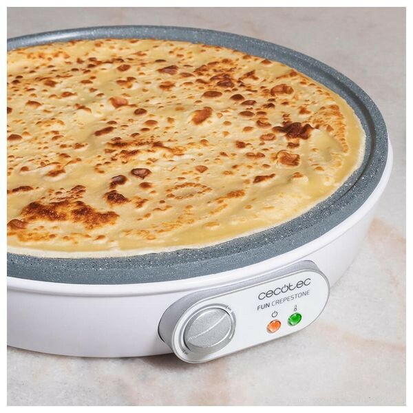 Crêpière 1000W réglable pour réussir vos crêpes fines sans matière grasse