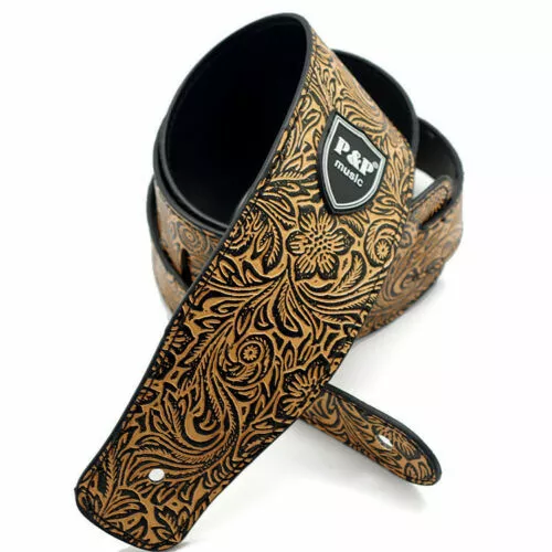 Adjustable Soft PU Leather Thick Strap for Electric Acoustic Guitar Bass Yellow