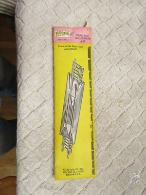 Vintage Atlas USA HO #49 Dead-End Uncoupler Brass Rails Code 100 NIP NOS Sealed