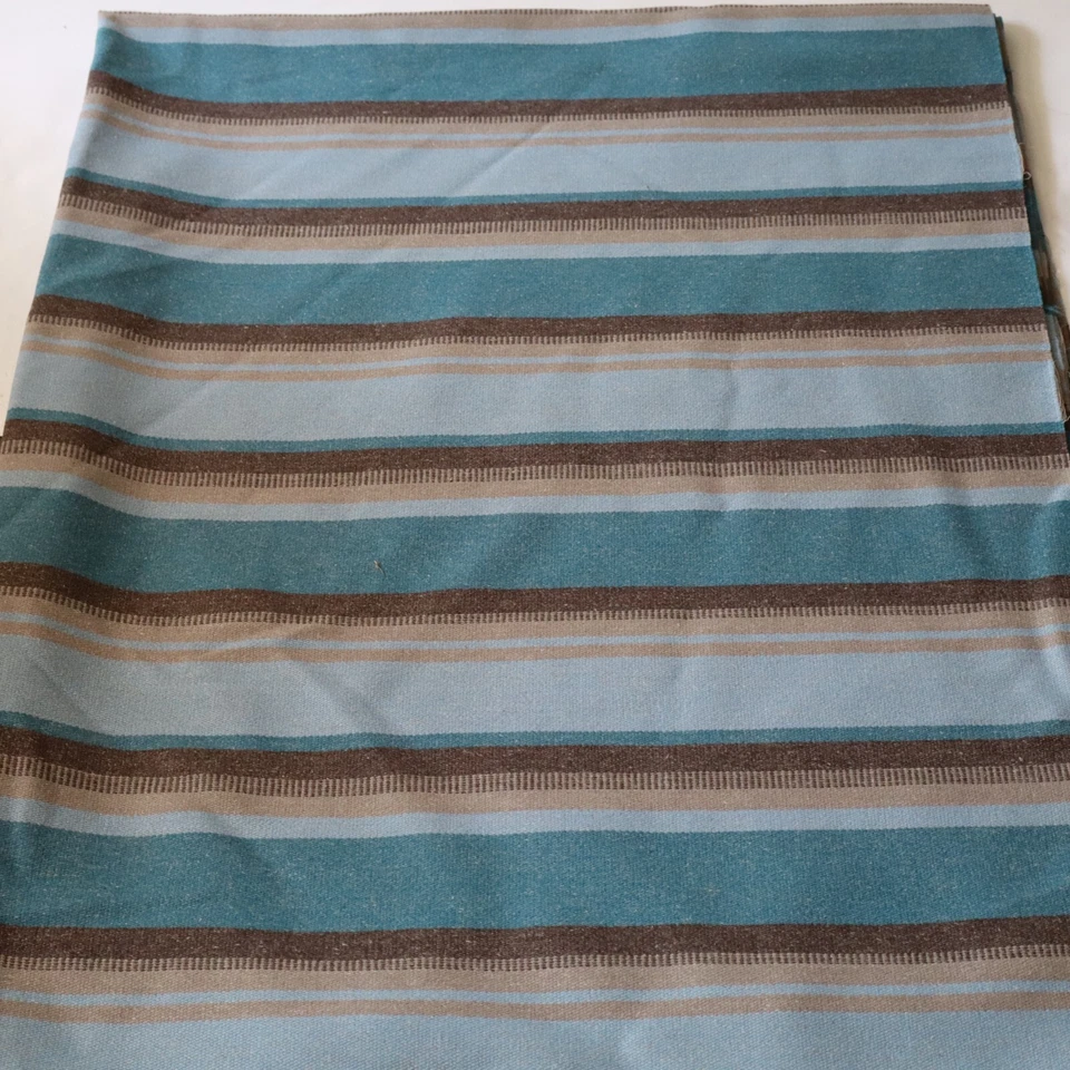 Vtg Camira Wool Upholstery Fabric "Nettle Traveller" Drift, Blue Stripe 4.7 yds - Image 2 of 4