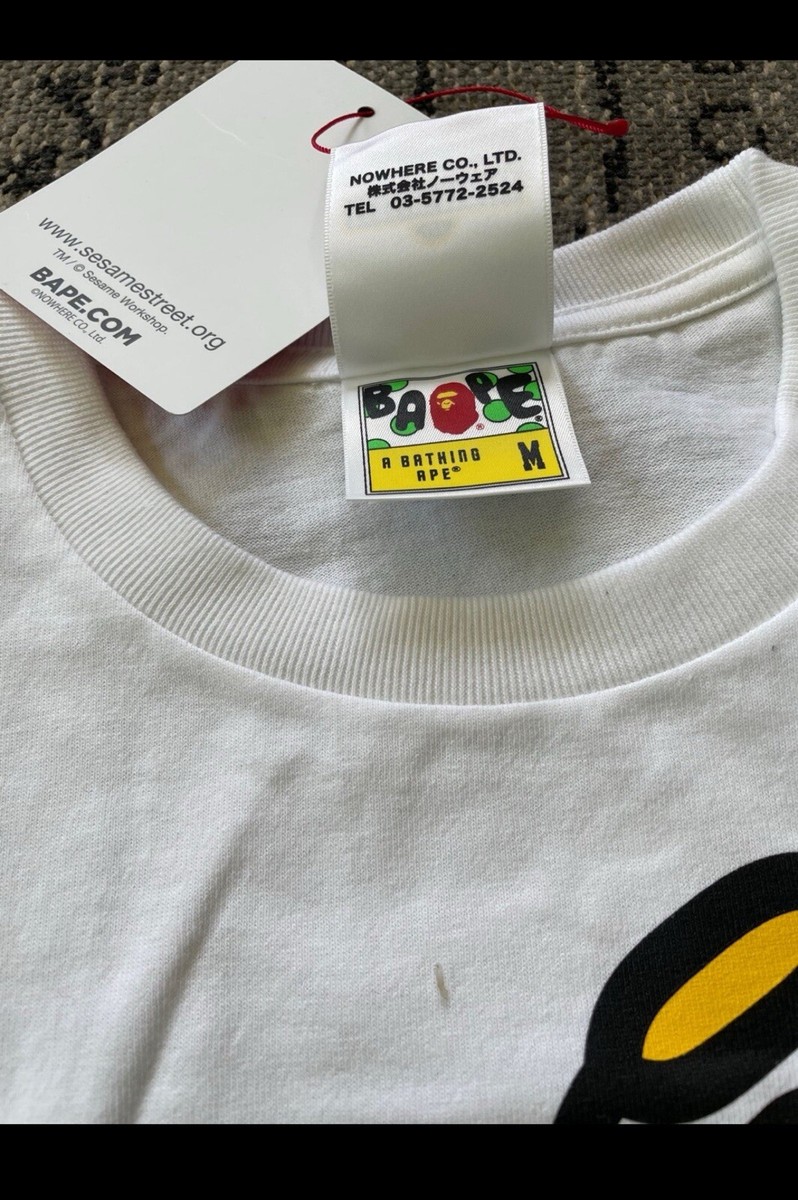 BAPE X Sesame Street - Baby Milo - White - Shirt Size Medium | eBay