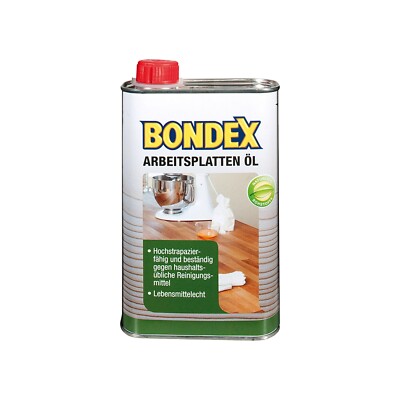 BONDEX Arbeitsplattenöl 0.5 LTR Holzpflege Holzschutz Pflegeöl Innen FARBLOS