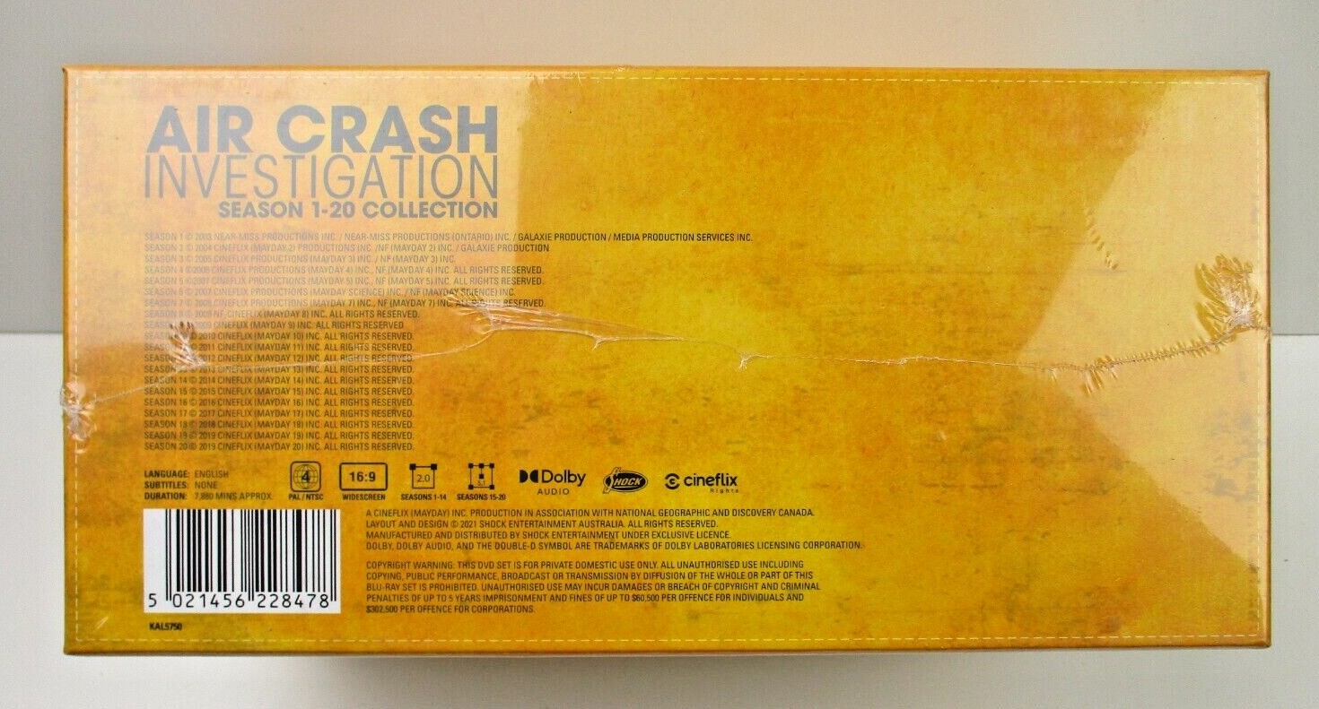 Air Crash Investigations Season 120 New Box Set With Damage See