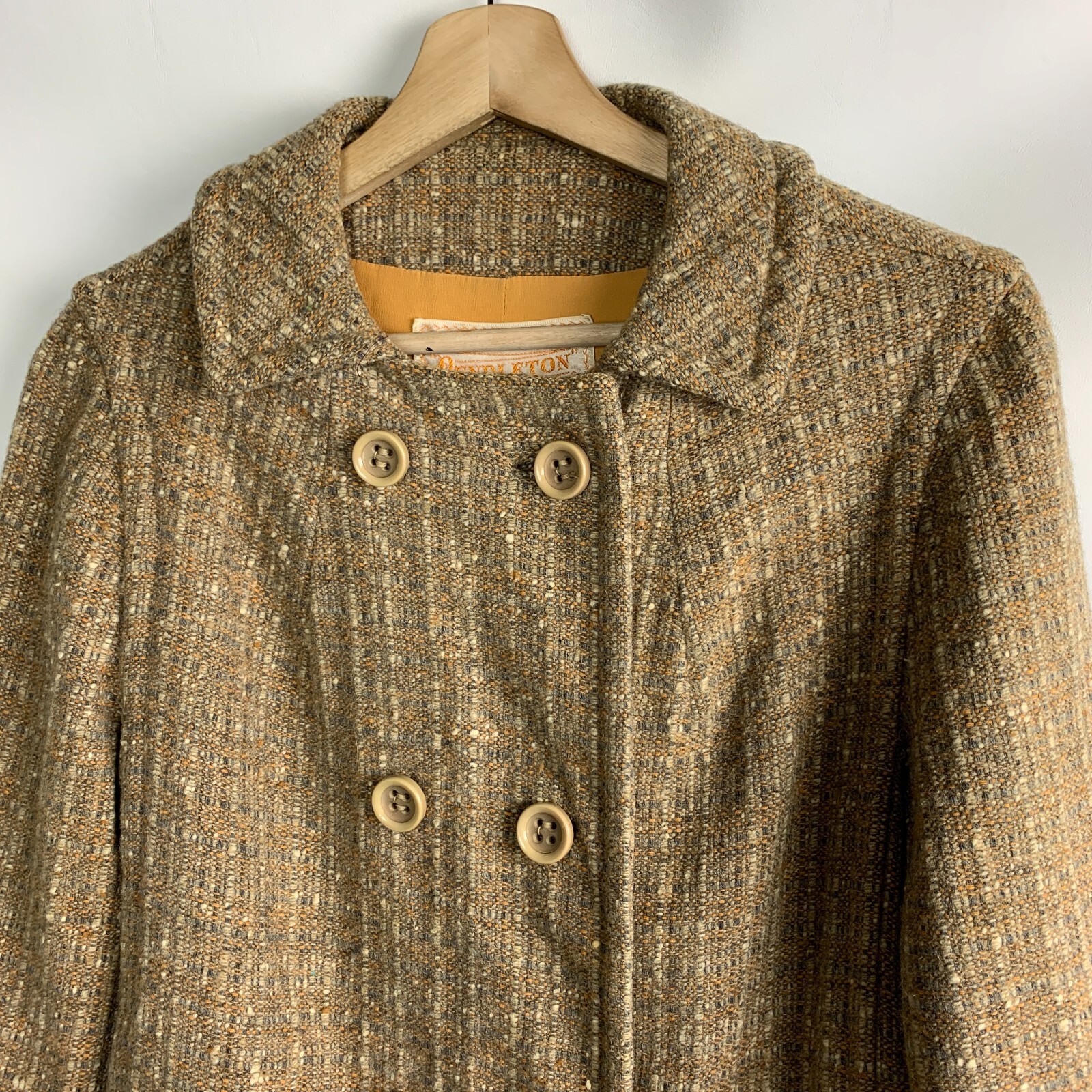 Pendleton Vintage Jacket Tan Multi Collared Doubl… - image 4