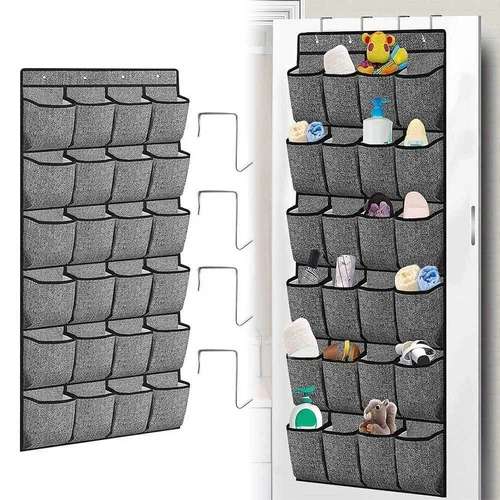 24 Pocket Shoe Holder Organiser Over The Door Hanging Shelf Rack Storage Hook UK - Picture 12 of 12