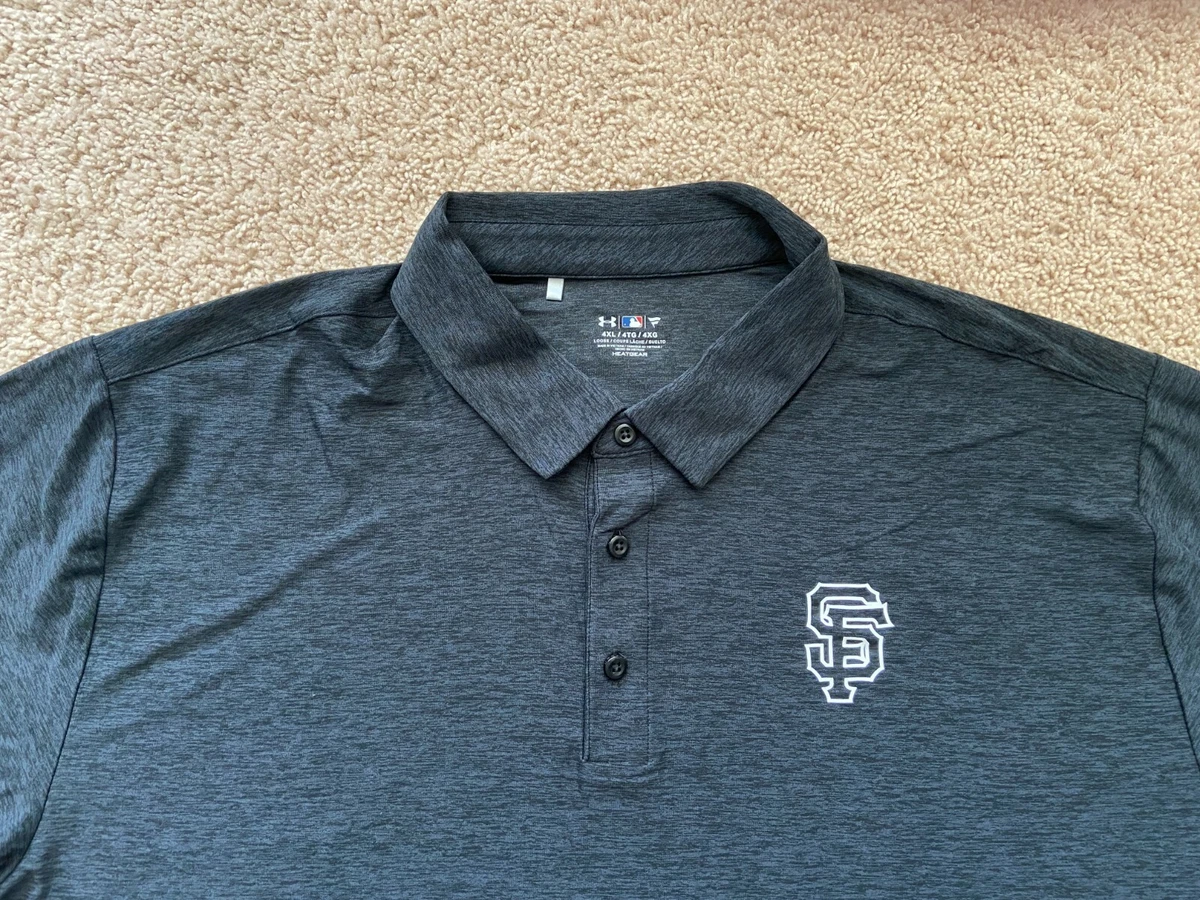 Under Armour Black San Francisco Giants Playoff Outline Left Chest Performance Men's Polo Size: 4XL