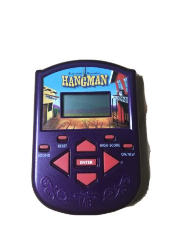 Hangman Purple 2 Tone Electronic Travel Handheld Game MB Hasbro - Picture 1 of 7