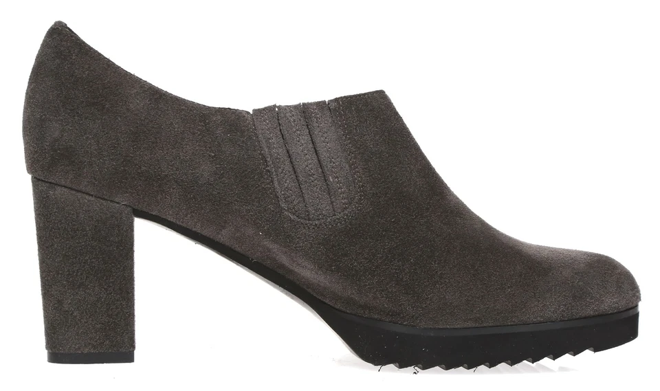 Anyi Lu Mujer Gris Oscuro Gamuza Cuero Botines Cortos Zapatos Talla 41 Foto 4 de 4