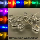 10mm LEDs Round Water Clear All Colours Inc Resistors Light Emitting Diodes LED 10mm