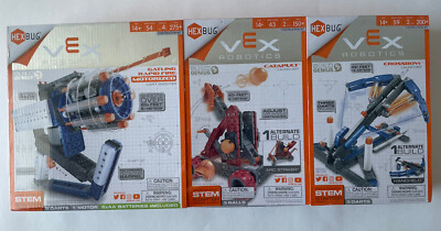 Hexbug Vex Robotics Lot of STEM Starter Dart Shooter, Catapult, Crossbow  NEW