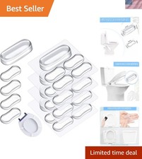 Comfort  Stability - 20 Pack Universal Toilet Seat Bumpers with Noise Reduction