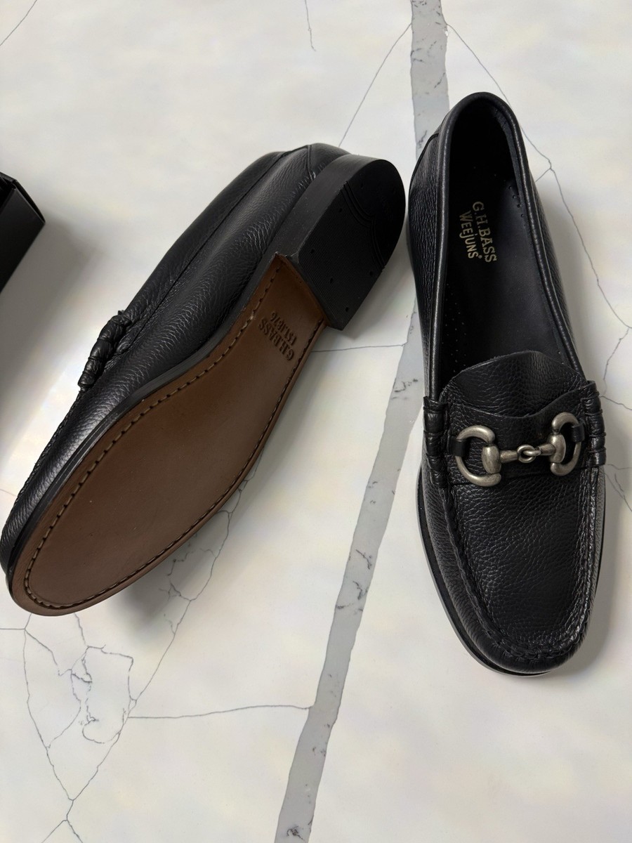 GH BASS HORSEBIT 11.5 M MENS BLACK WEEJUNS LOAFERS | eBay