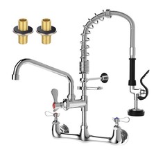 Rubinetto lavello pre-risciacquo 21" da parete commerciale per ristorante e industriale
