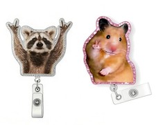 2Pcs Funny Badge Reel Retractable for Nurse Nursing RN CNA LPN Medical Worker...