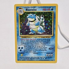 Blastoise Pokemon 1999 Set Base Rara Holo #2/102 Carta Pokémon LP!