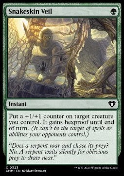 Magic/MTG Snakeskin Veil CMM-323 Common Englisch Neu Foil