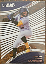 2023 Panini Chronicles Clear Vision Junior Caminero Rookie Card #14 Rays RC