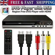 2026 Multi-Region DVD Player HDMI 1080p Upscaling + USB Port AV & HDMI Cable H