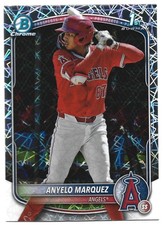 2025 Bowman Chrome BCP-201 Anyelo Marquez 1st Laser Refractor Los Angeles Angels